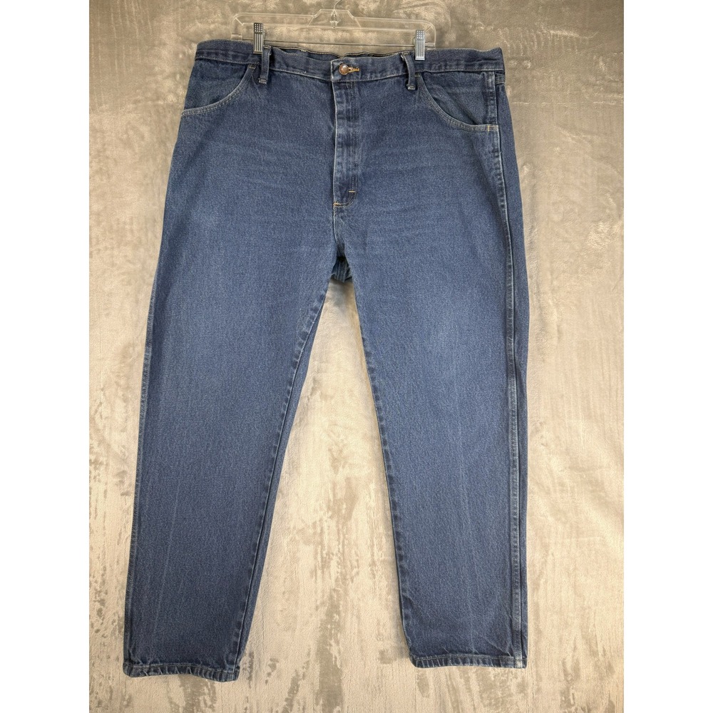 Rustler Mens Blue Denim Jeans Classic Relaxed Fit 42x30 (Used) Casual Pants